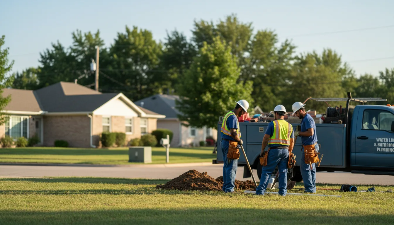 Residential water line and bathroom plumbing service in Petroleum, WV